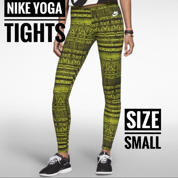 Nike Pants - NIKE JUST DO IT NEON GREEN/BLACK TIGHTS SZ SMALL